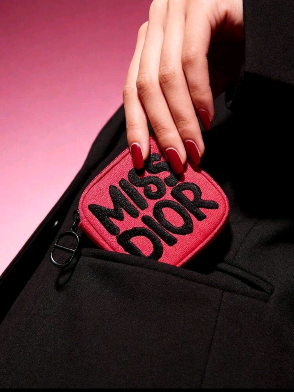 Miss Dior Hot Pink Earphone Case Storage Case - Picture 6 of 12